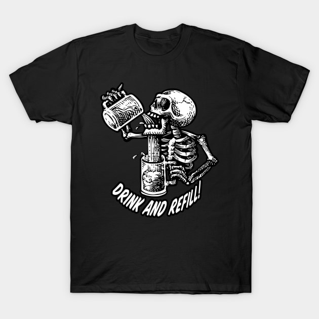 Drink and Refill T-Shirt by Josué Leal